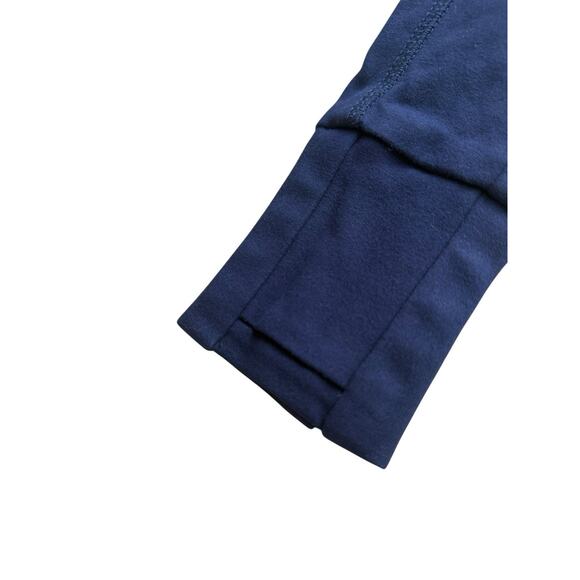 Jaanuu Women's Scrub Jacket Full Zip Dark Blue Small Fitted‎ Thumb Holes Soft - Picture 6 of 6